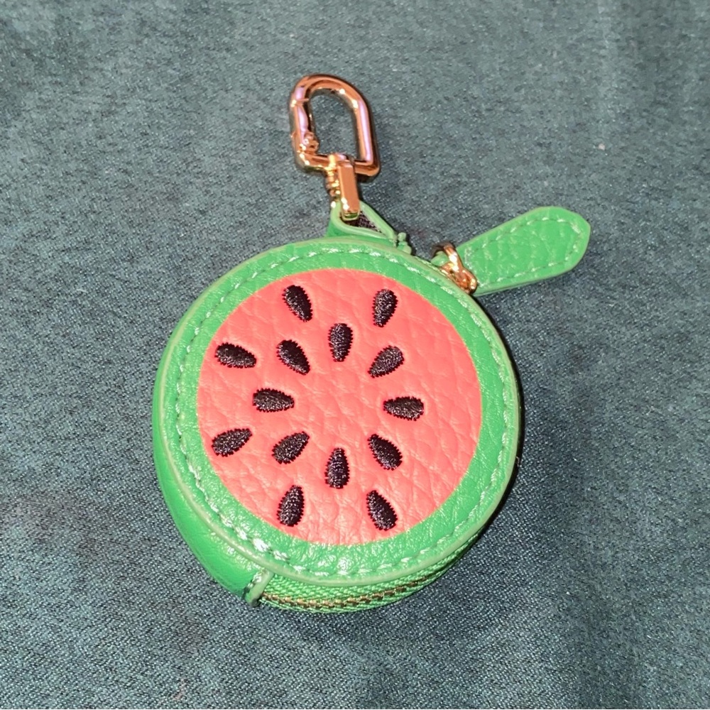 Watermelon fruit bag charm, coin purse or airtag holder - Picture 3 of 6
